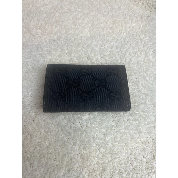 Gucci GG Monogram Black Canvas Key Case- Authentic - Picture 5 of 17